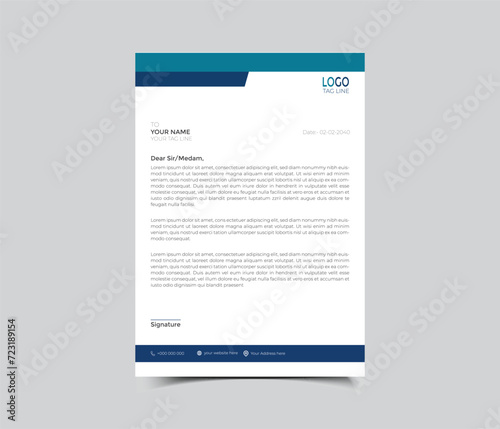 creative abstract professional corporate modern business letterhead design template