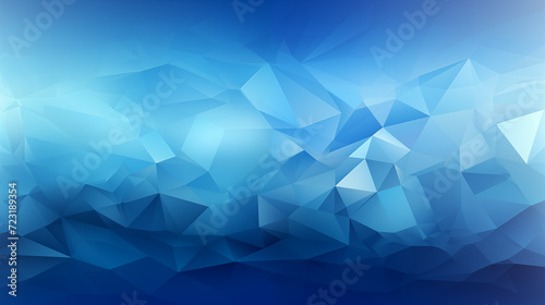 a blue abstract background consisting of triangular shapes, an ambient occlusion rendered by Paul Kelpe, Behance contest winner, geometric abstract art, Behance hd, low poly, Terragen Ai Generative photo