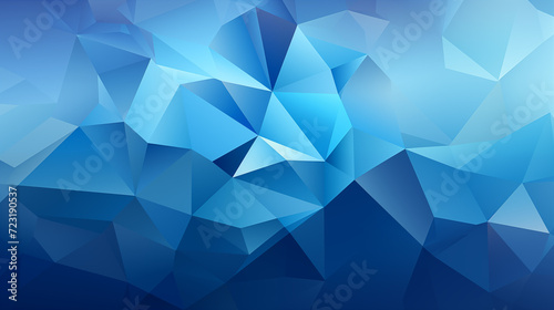 a blue abstract background consisting of triangular shapes, an ambient occlusion rendered by Paul Kelpe, Behance contest winner, geometric abstract art, Behance hd, low poly, Terragen Ai Generative