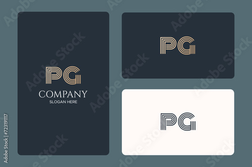 PG logo design vector image