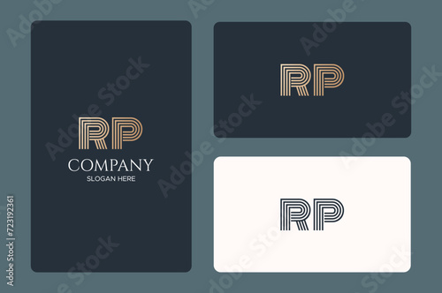 RP logo design vector image