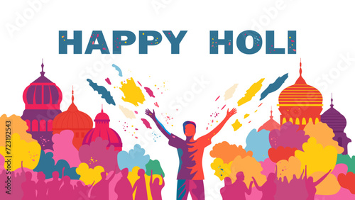 Holi. A festival of spring and bright colors in India.