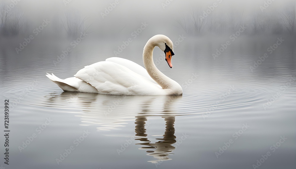 Fototapeta premium Swan Isolate