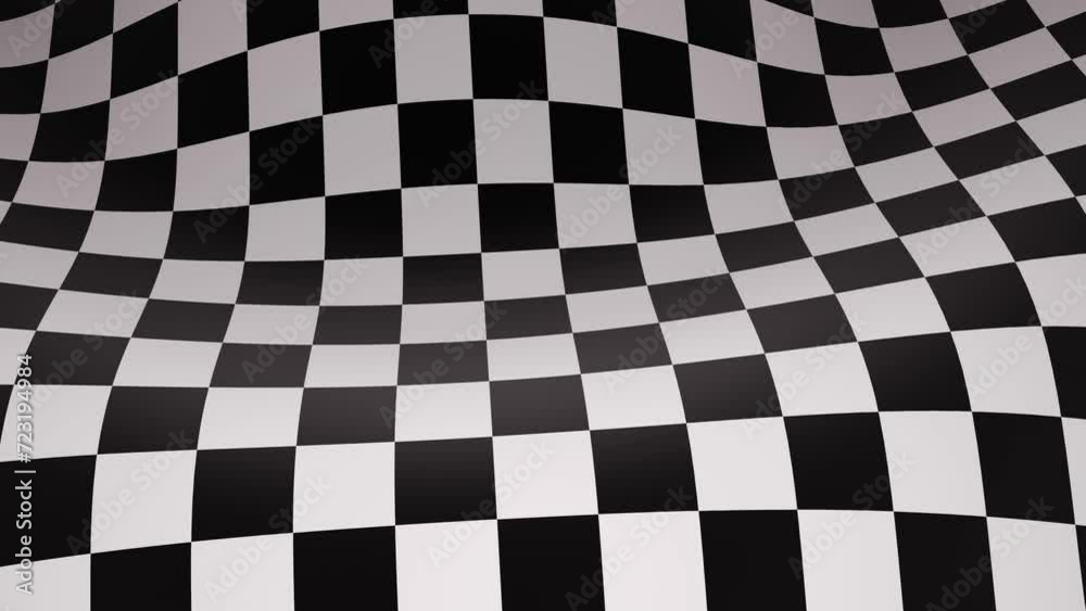3d abstract black and white checkered background. Wave glowing neon light flag for race competition sport winning. Retro 80s 90s vintage style. Animation 30fps 4k loop 3d abstract black and white checkered background. Wave glowing neon light flag for race competition sport winning. Retro 80s 90s vintage style. Animation 30fps 4k loop