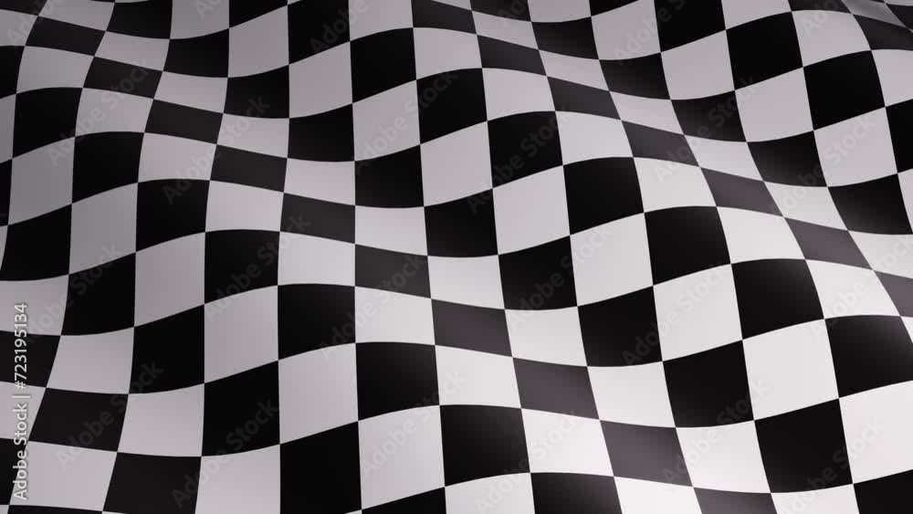 3d abstract checkered flag background. Finish race competition sport win symbol waving footage. Animation wind loop 30fps 4k 3d abstract checkered flag background. Finish race competition sport win symbol waving footage. Animation wind loop 30fps 4k