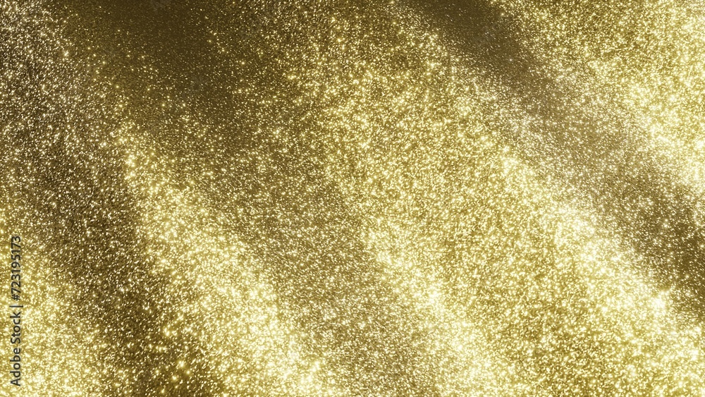 3d Abstract background with magic golden waves. Shine glossy glitter luxury particles. Ocean liquid shimmer Texture wallpaper footage 4k 3d Abstract background with magic golden waves. Shine glossy glitter luxury particles. Ocean liquid shimmer Texture wallpaper footage 4k