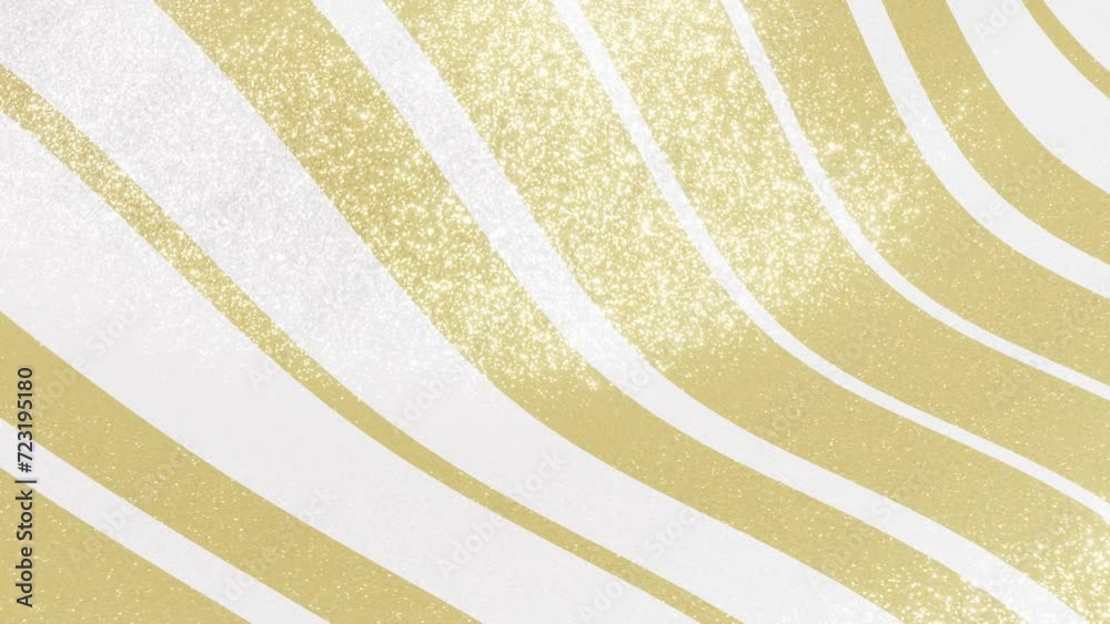 3d Abstract background with magic golden waves. Shine glossy glitter luxury particles. Zebra stripes Texture wallpaper footage 4k. Animation 30fps loop
3d Abstract background with magic golden waves. Shine glossy glitter luxury particles. Zebra stripes Texture wallpaper footage 4k. Animation 30fps loop