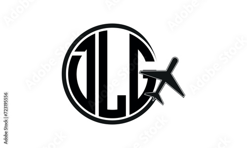 DLG three initial letter circle tour & travel agency logo design vector template. hajj Umrah agency, abstract, wordmark, business, monogram, minimalist, brand, company, flat, tourism agency, tourist