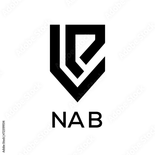 NAB Letter logo design template vector. NAB Business abstract connection vector logo. NAB icon circle logotype.
