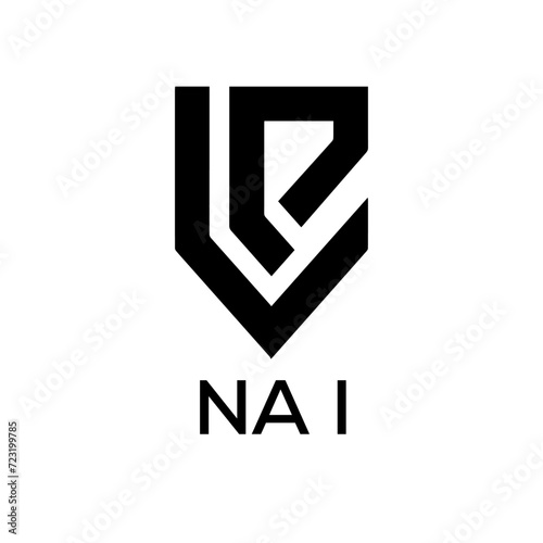 NAI Letter logo design template vector. NAI Business abstract connection vector logo. NAI icon circle logotype.
