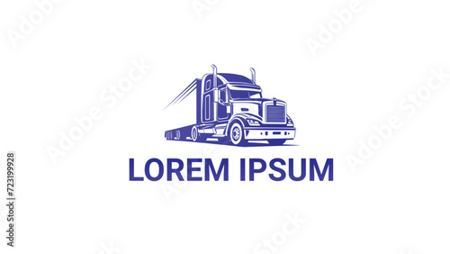 semi truck logo design 