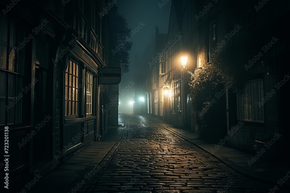 Atmospheric ghost tour in a historic town with spooky tales