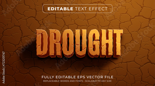 Editable text effect in dry text style