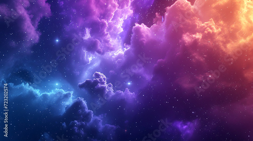 an image of a purple and blue starry sky in