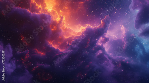 an image of a purple and blue starry sky in © Dolphine