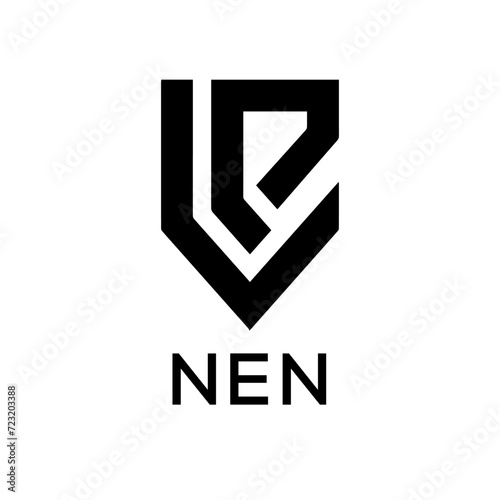 NEN Letter logo design template vector. NEN Business abstract connection vector logo. NEN icon circle logotype.
 photo