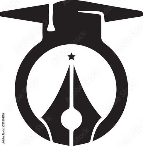 pump vector illustration, Academy Logo, School Logo in Editable Format, Student Logo Isolated  Editable Vector file
