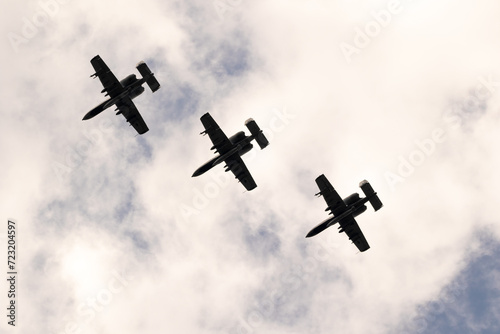 American attack aircraft in formation  photo