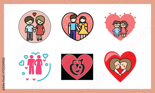 Love Icon royalty-free images Collection of Love Heart Symbol Icons Illustration rose round lover romantic couple Vector Hearts 