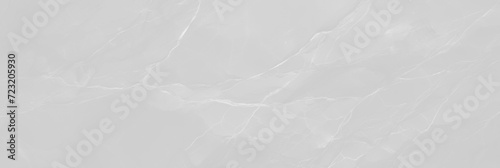 Wide panoramic surface of grey marble abstract stone texture with white veins light-gray tone. For banner, background design