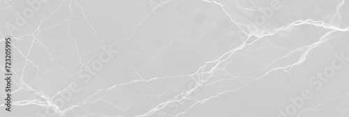 Wide panoramic surface of grey marble abstract stone texture with white veins light-gray tone. For banner, background design