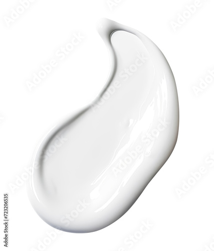 cream drop or smear isolated on a transparent background