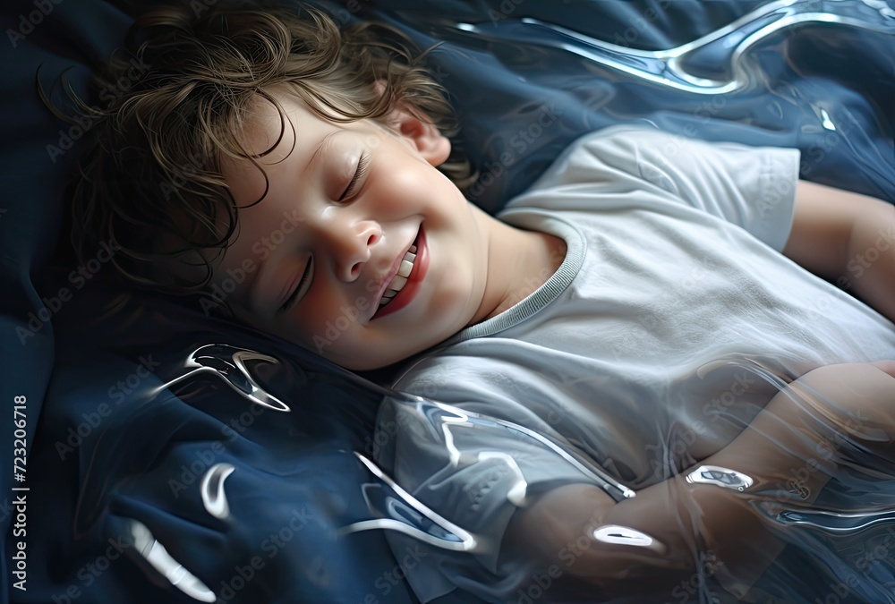 The pure happiness radiates from a smiling toddler boy, joyfully laughing and sitting in his diaper. The pure happiness radiates from a smiling toddler boy, joyfully laughing and sitting in his diaper.