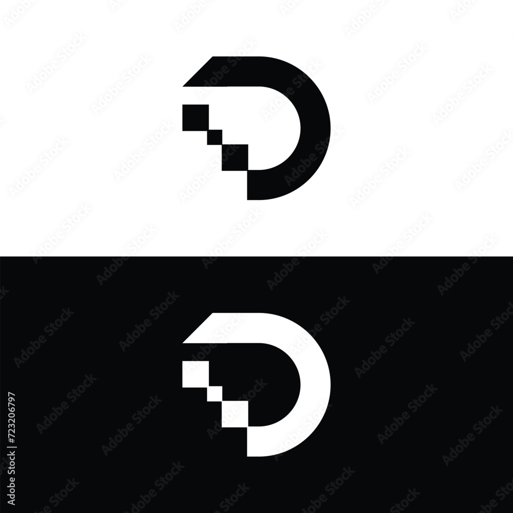 Letter D Logo Design Vector. Usable for Business Logo. Initials Vector Letter D Logo Design Vector. Usable for Business Logo. Initials Vector