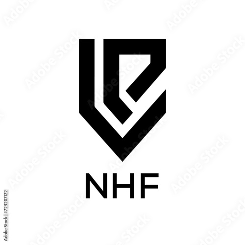 NHF Letter logo design template vector. NHF Business abstract connection vector logo. NHF icon circle logotype.

