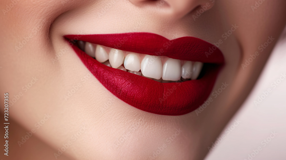 Beautiful natural lips. Close-up macro photo of a woman's mouth with full, plump lips. Close-up detail of her face with perfect, clear skin and a light, natural lip color. Beautiful natural lips. Close-up macro photo of a woman's mouth with full, plump lips. Close-up detail of her face with perfect, clear skin and a light, natural lip color.
