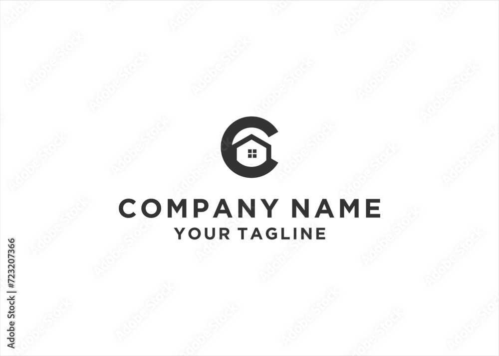 Initial Letter C Home Real Estate Logo Design Vector Initial Letter C Home Real Estate Logo Design Vector