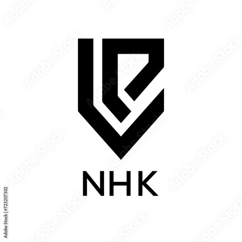 NHK Letter logo design template vector. NHK Business abstract connection vector logo. NHK icon circle logotype.
