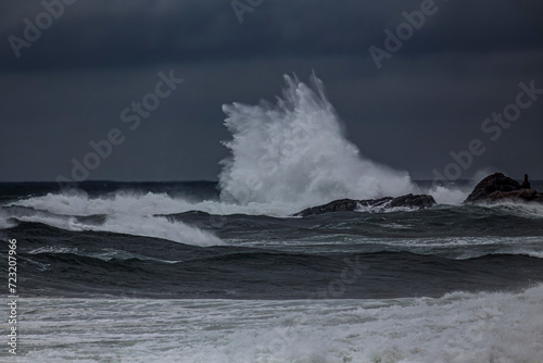 Dramatic stormy seascape