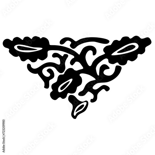 Divider vector icon. Corner illustration Vintage style