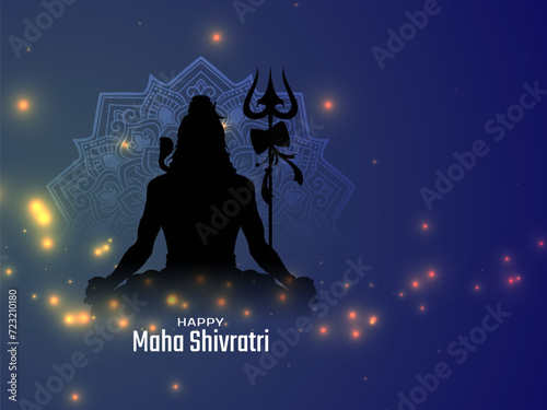 Happy Maha Shivratri traditional Indian festival celebration background photo