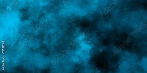 Abstract blue smoke on black background, old style dark blue grunge texture, brush painted blue background used in weeding card, cover, graphics design and web design.