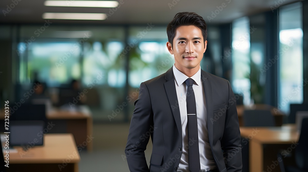 Professional Ambition: Young Businessman in Corporate Office