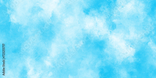 Hand painted watercolor shades sky clouds, Bright painted sky blue watercolor background, Abstract blue sky with clouds, Soft cloud in the sky background blue tone for wallpaper, graphics design.
