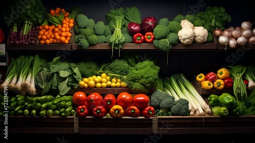 Variety of Vegetables Displayed in Store