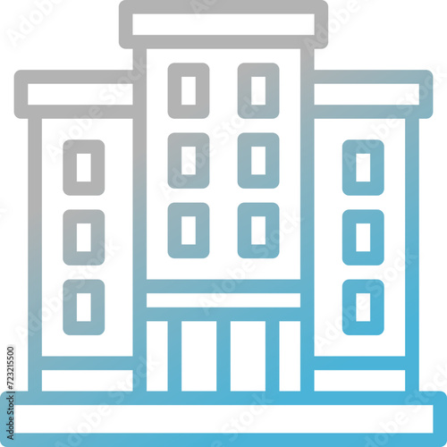 condo gradient line icon