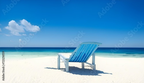 chairs on the beach, calm © Sba3