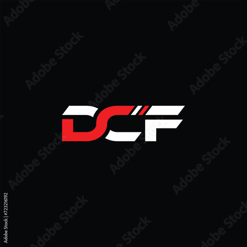 Minimalist DCF Letter Logo. Usable for Business Logo. Monogram Element