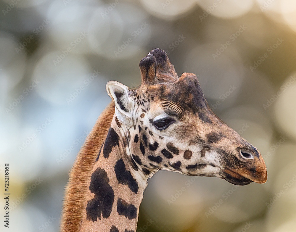 Fototapeta premium Nahaufnahme einer Giraffe