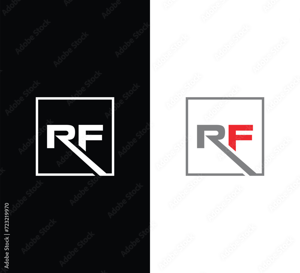 Monogram RF Letter Logo Design. Usable for Business Logo Monogram RF Letter Logo Design. Usable for Business Logo