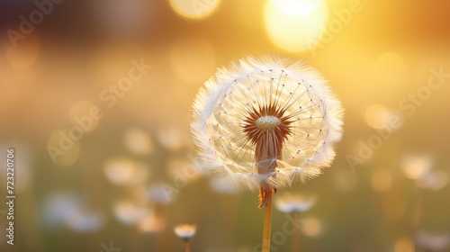 Close-up of a delicate dandelion.