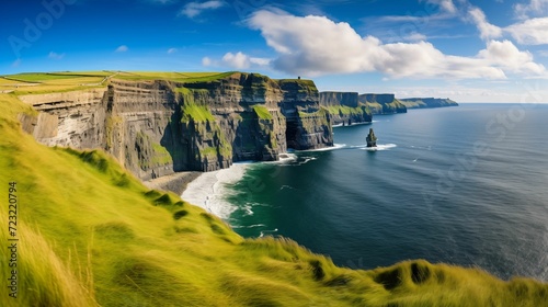 Coastal landscape featuring majestic cliffs.