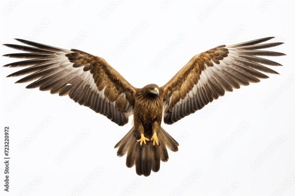 Fototapeta premium A large bird of prey soaring through the air. Perfect for nature and wildlife enthusiasts