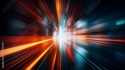 Futuristic abstract lines and light effects.