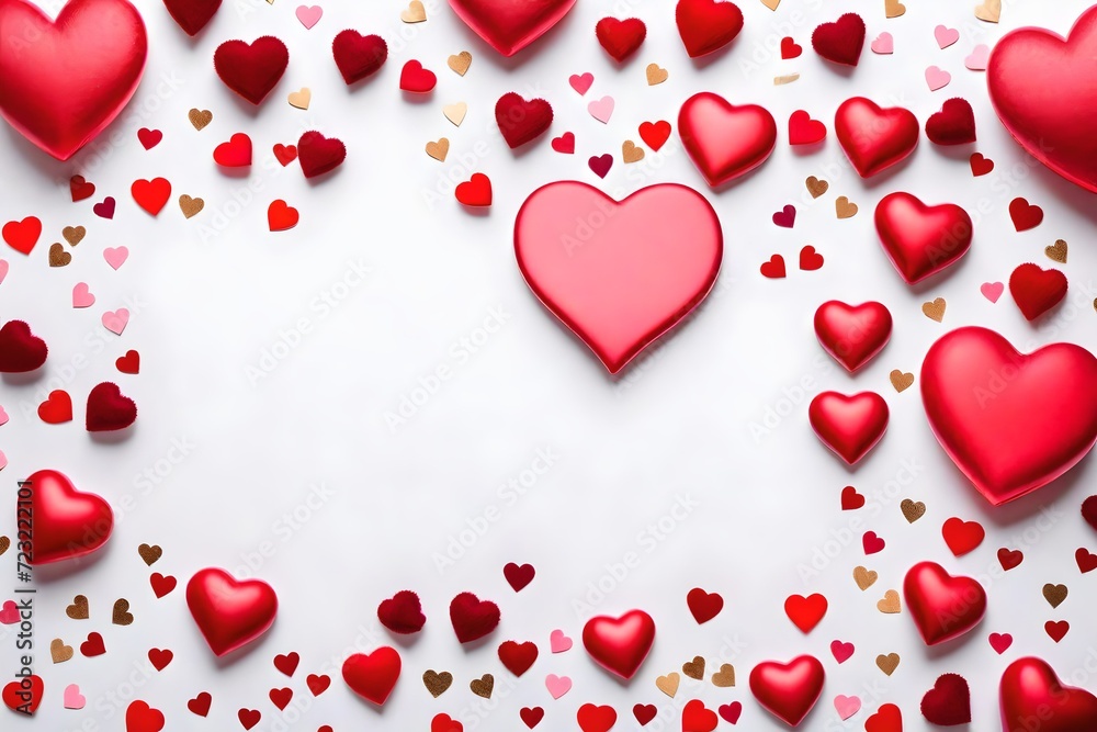 red hearts background