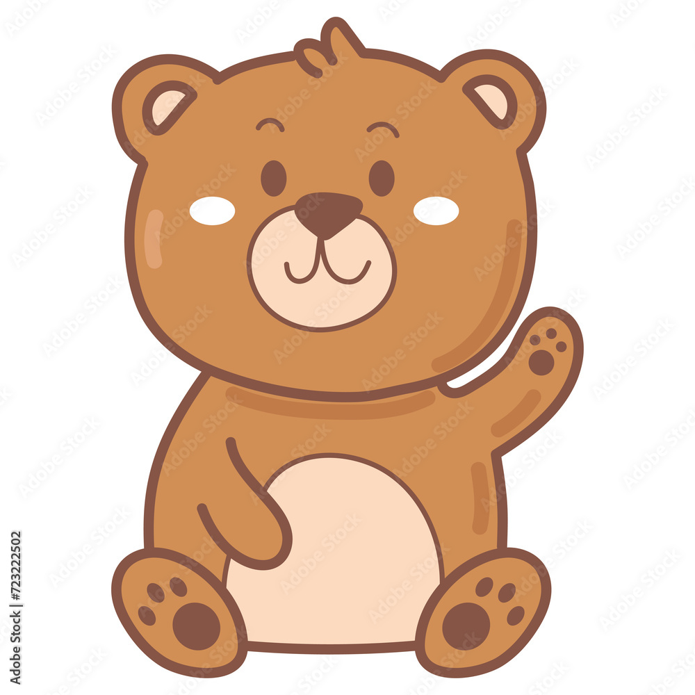 Obraz premium bear doodle cartoon